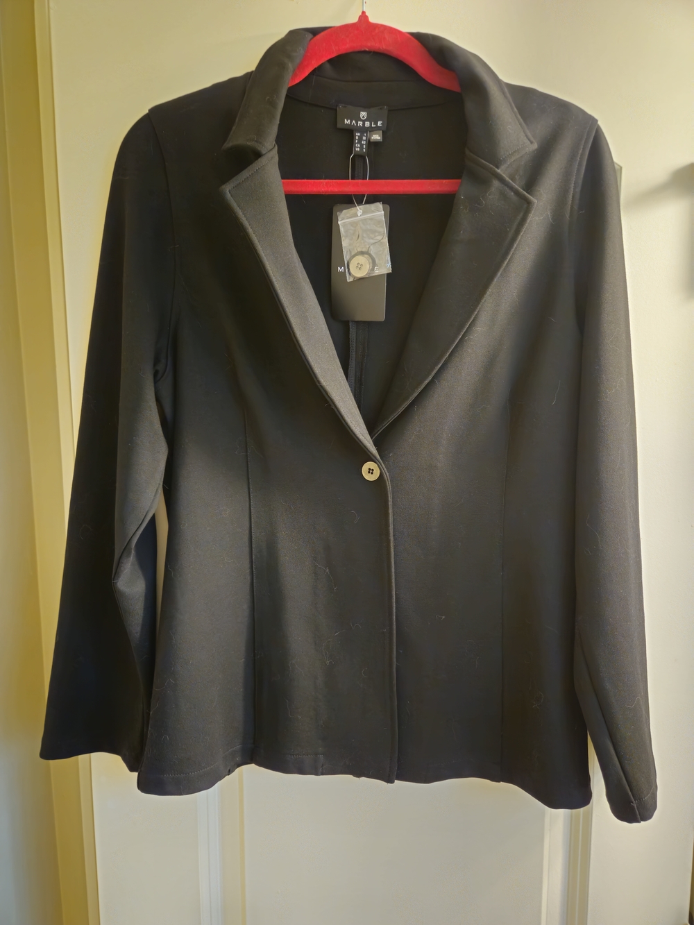 MARBLE Black Wide-Leg Trouser Suit Set NWT | Blazer + Pants | Minimalist Chic - Picture 4 of 9
